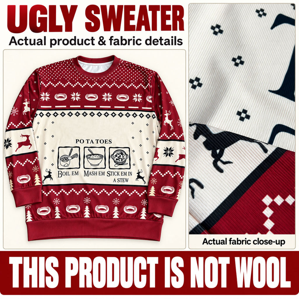 Funny Ugly Christmas Sweater, Weird Christmas Party Shirt, Holiday Sweatshirts, Novelty Xmas Outfit, Christmas Gift UXMAS01