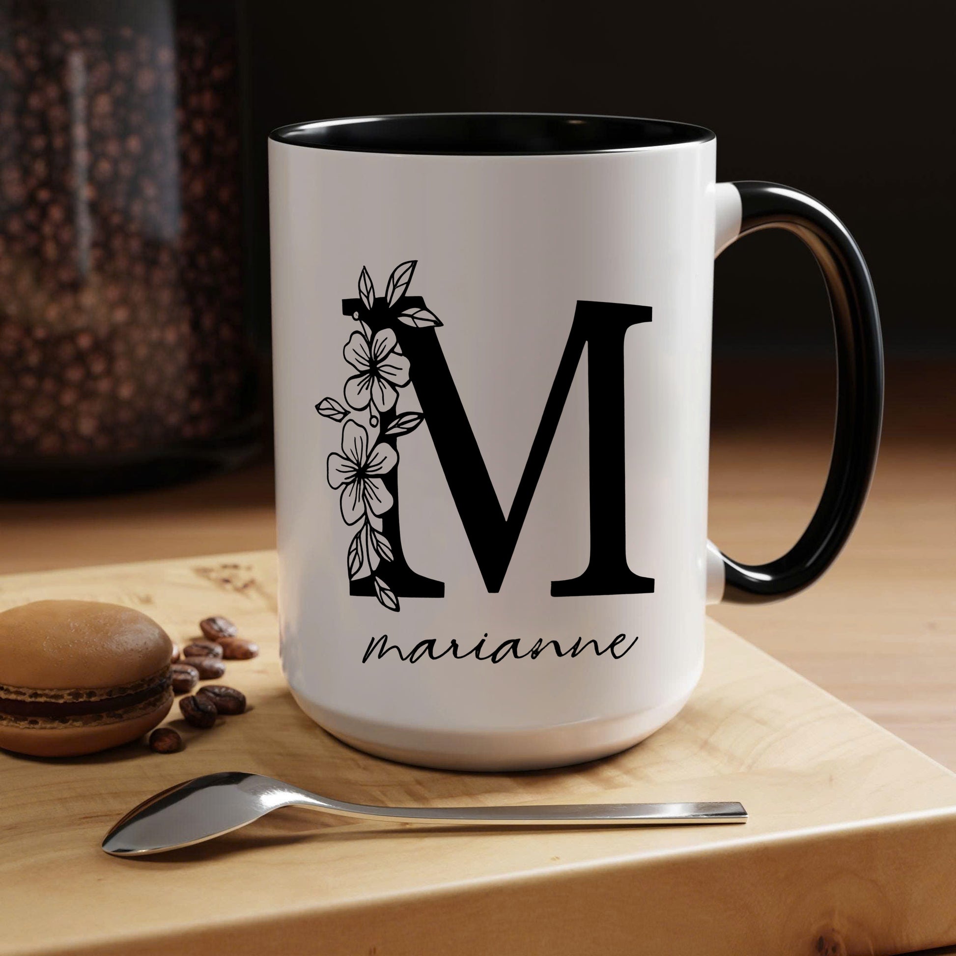 Personalized Flower Girl Mug With Name, Birth Flowers Mug, Custom Birth Month Flowers Mug, Birthday Gift