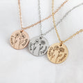 Combined Birth Month Flower Necklace with name , Mothers day Jewelry Gift, Best Friend, Birthday Present, Name Necklace