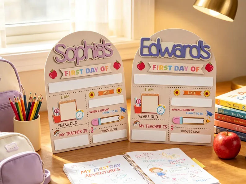 Custom First Day of School Sign,Back to School Sign,Preschool,Kindergarten 1st Day of School Sign,Last Day of School Sign,School Board. SBPETAL01