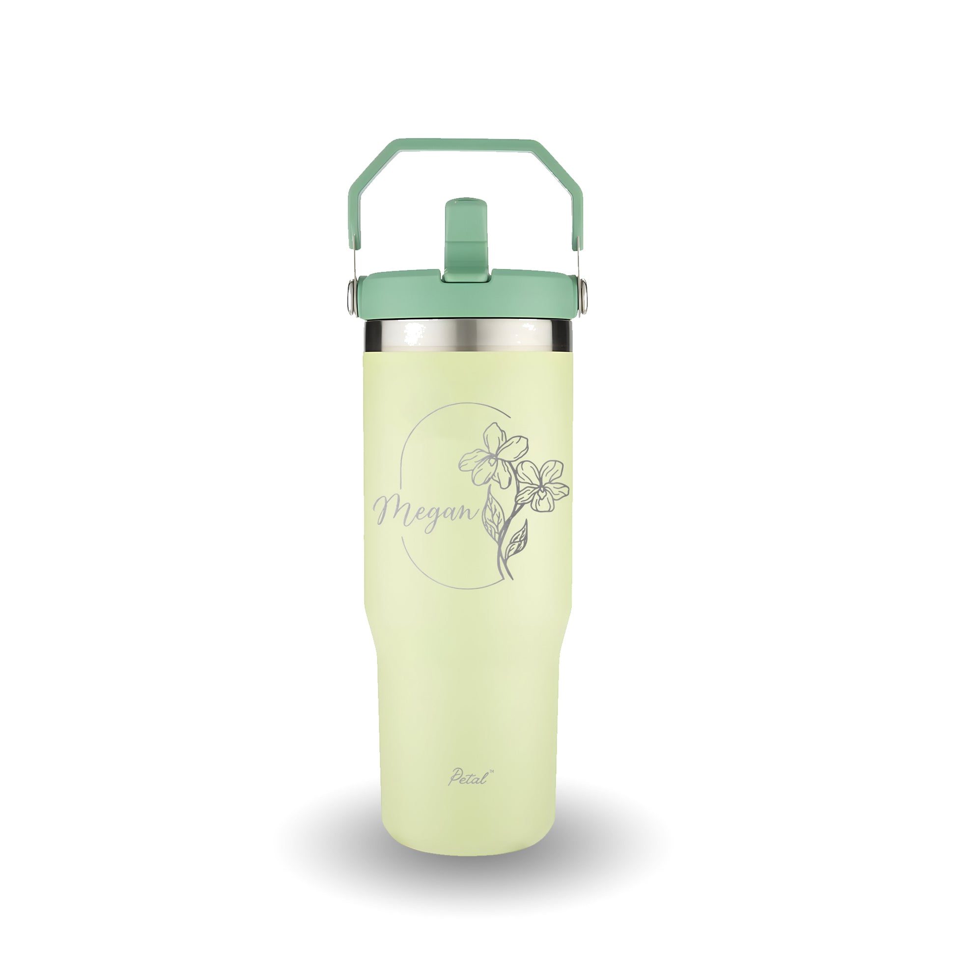 Personalized Birth Flowers With Name Tumbler Flip Straw 40oz, Hot Cold Mug With Straw, Bridesmaid Gift, Custom Name Travel Cup, Birthday Gift, Gift For Her Mother