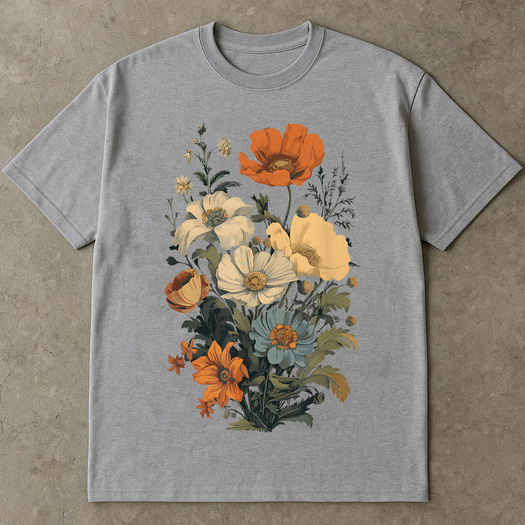 Vintage Wildflower Shirt, Retro Botanical Graphic Tee, Floral Aesthetic Shirt, Cottagecore Shirt, Nature Lover Gift