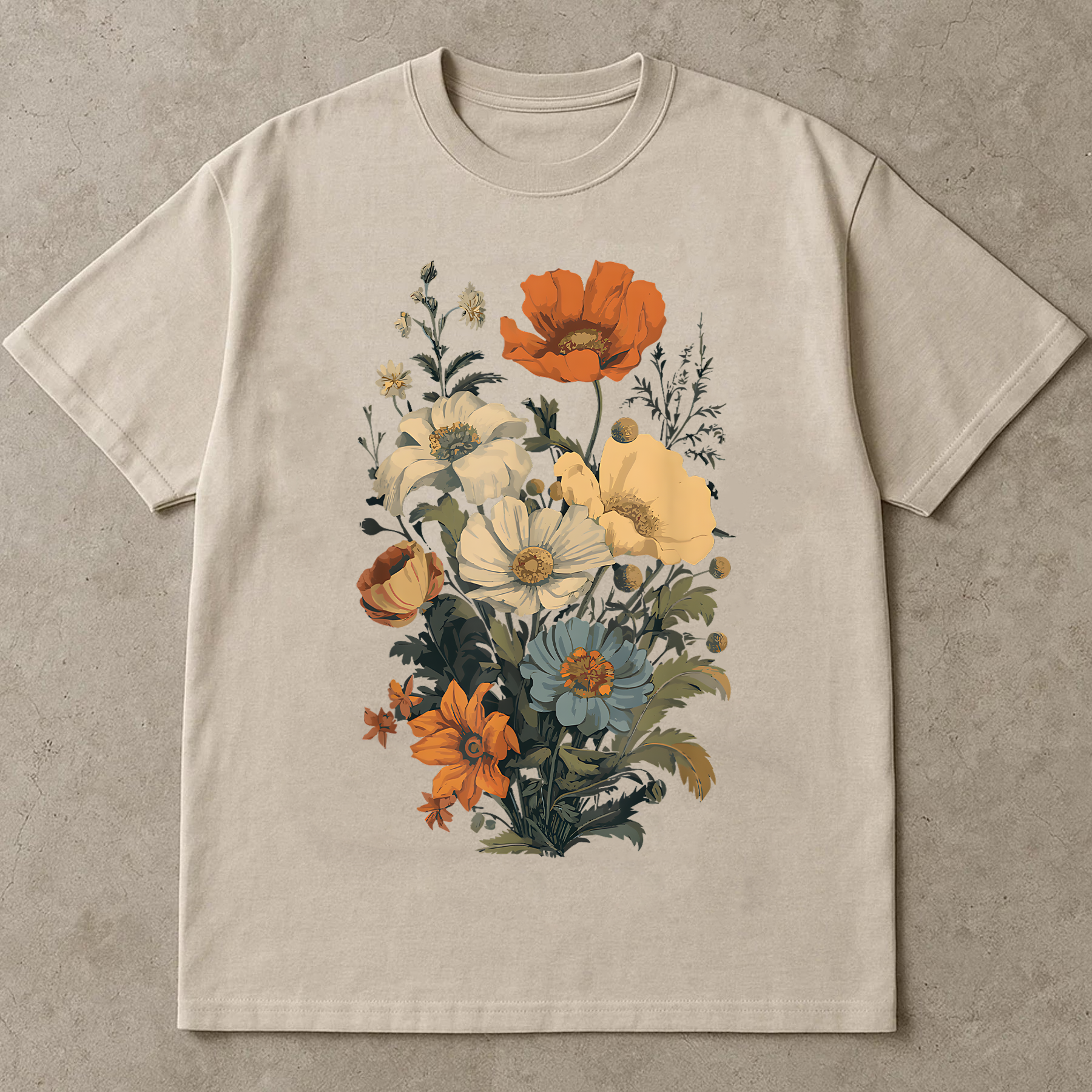 Vintage Wildflower Shirt, Retro Botanical Graphic Tee, Floral Aesthetic Shirt, Cottagecore Shirt, Nature Lover Gift