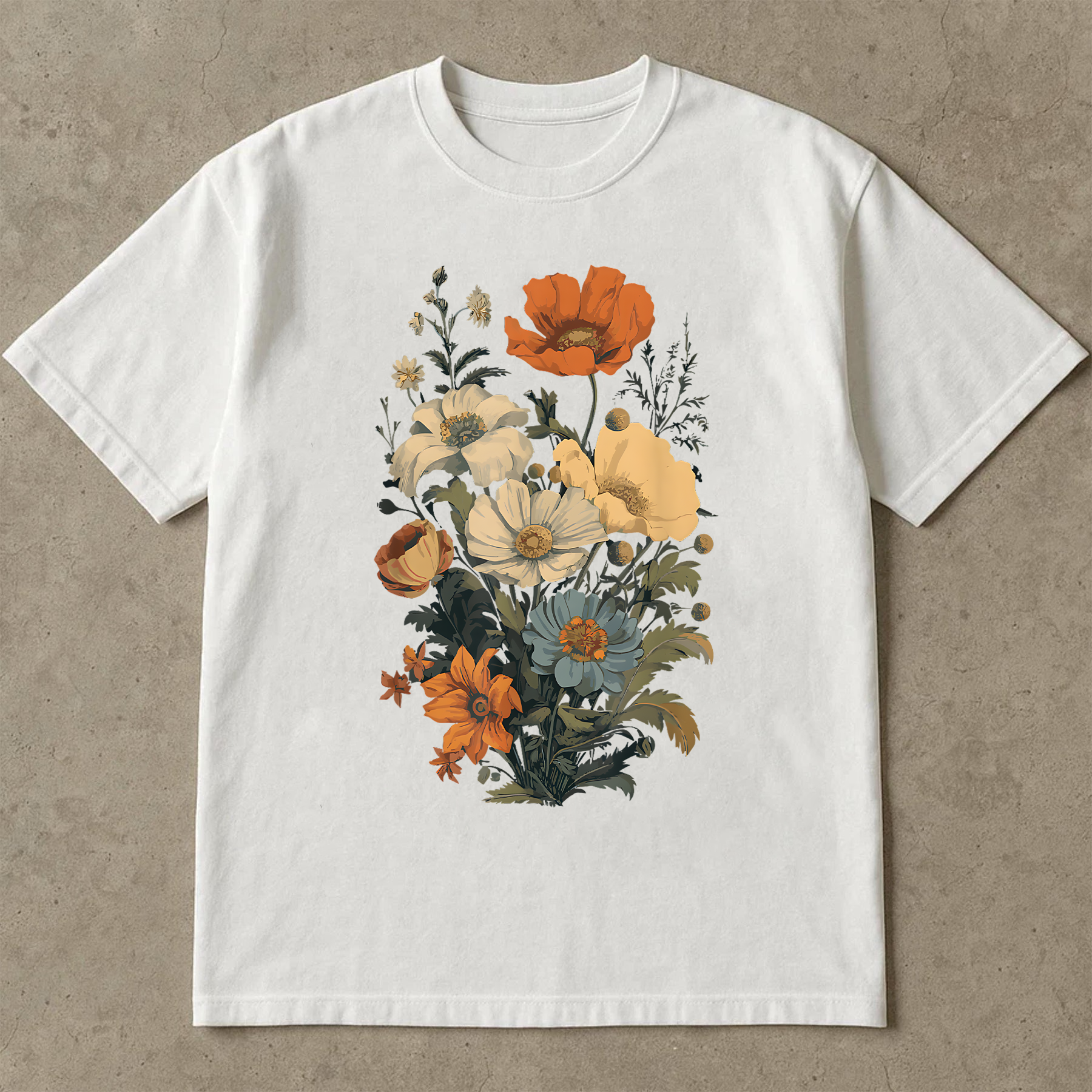 Vintage Wildflower Shirt, Retro Botanical Graphic Tee, Floral Aesthetic Shirt, Cottagecore Shirt, Nature Lover Gift