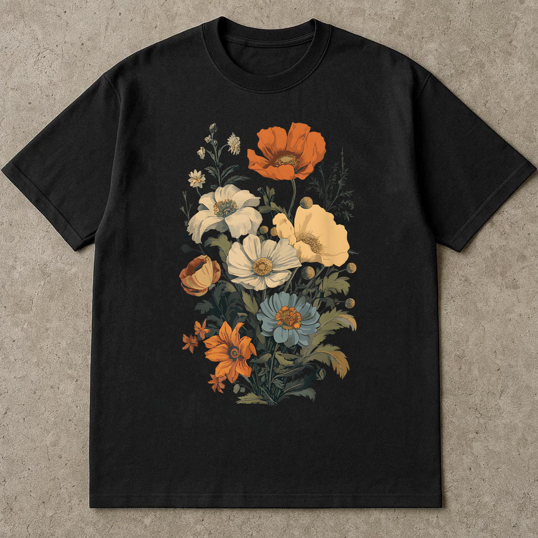 Vintage Wildflower Shirt, Retro Botanical Graphic Tee, Floral Aesthetic Shirt, Cottagecore Shirt, Nature Lover Gift