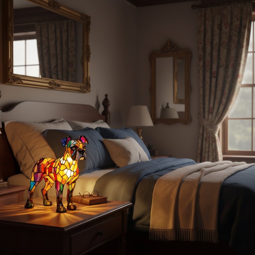 Colorful Acrylic Dog LED Night Light, Decorative Plastic Dog Lamp, Soft Warm Glow Night Lamp, Home Decor Accent, Gift for Dog Lovers