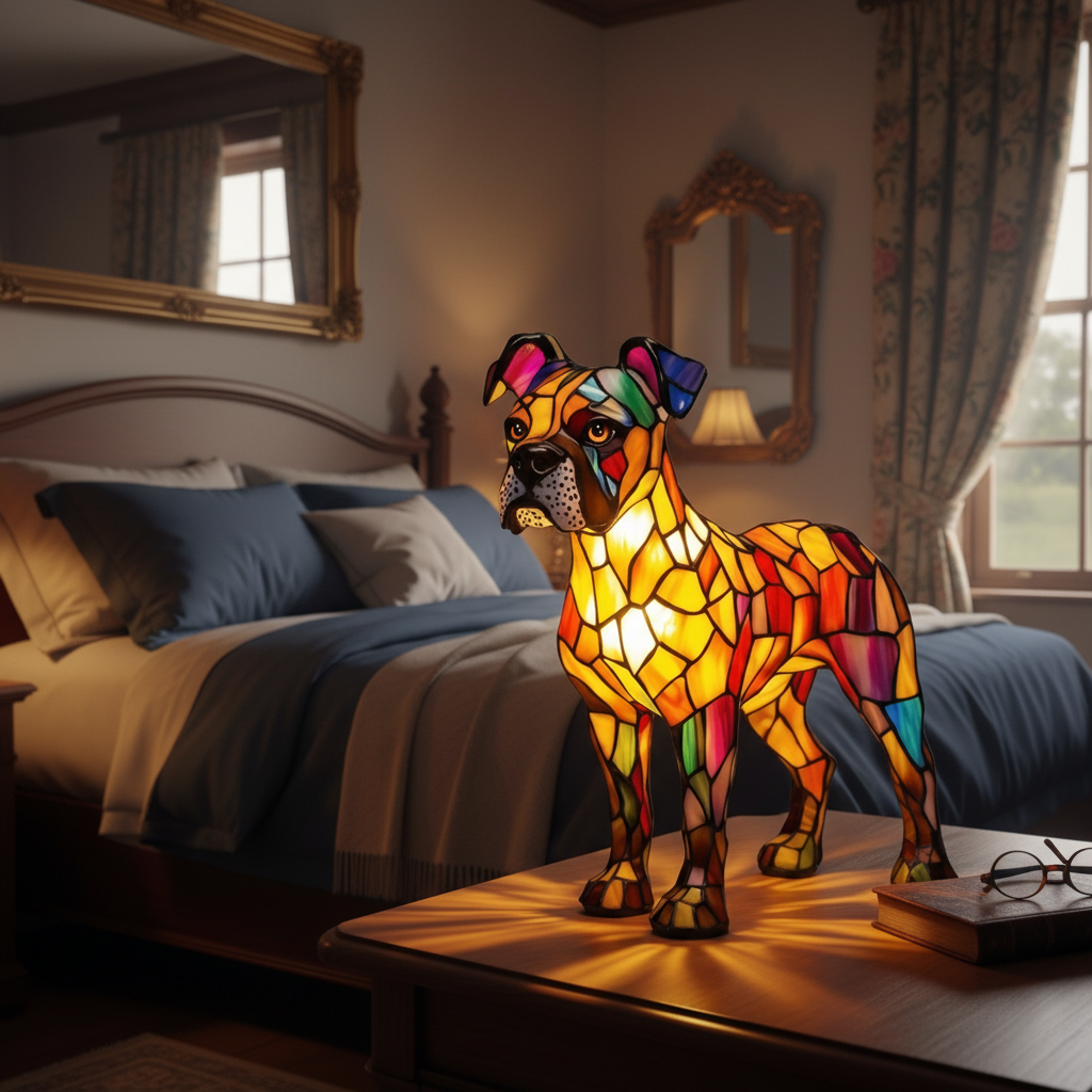 Colorful Acrylic Dog LED Night Light, Decorative Plastic Dog Lamp, Soft Warm Glow Night Lamp, Home Decor Accent, Gift for Dog Lovers