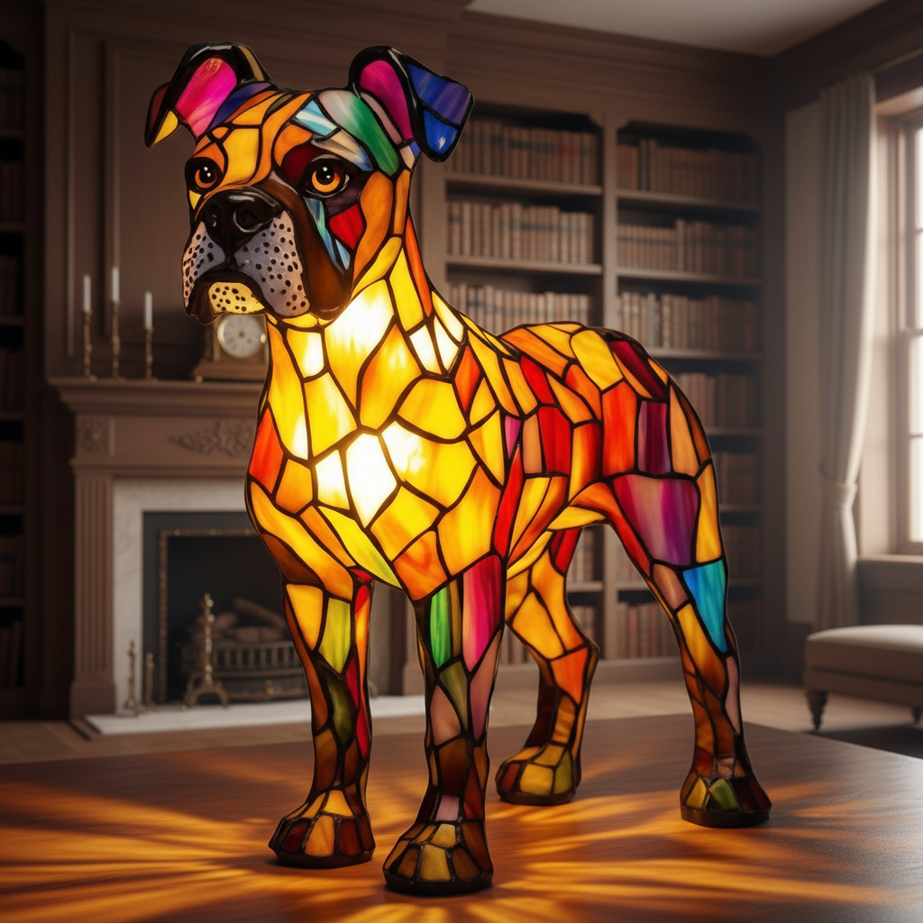 Colorful Acrylic Dog LED Night Light, Decorative Plastic Dog Lamp, Soft Warm Glow Night Lamp, Home Decor Accent, Gift for Dog Lovers