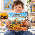 Personalized Construction Book for Boys, Custom Name Storybook, Construction Trucks and Digger Book, Toddler Birthday Gift, Kids Keepsake PBOOK12