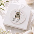 Personalised First Christmas in New Home Decoration, Road Name & Door Colour First Home Family Bauble Ornament Keepsake CERAMIC11