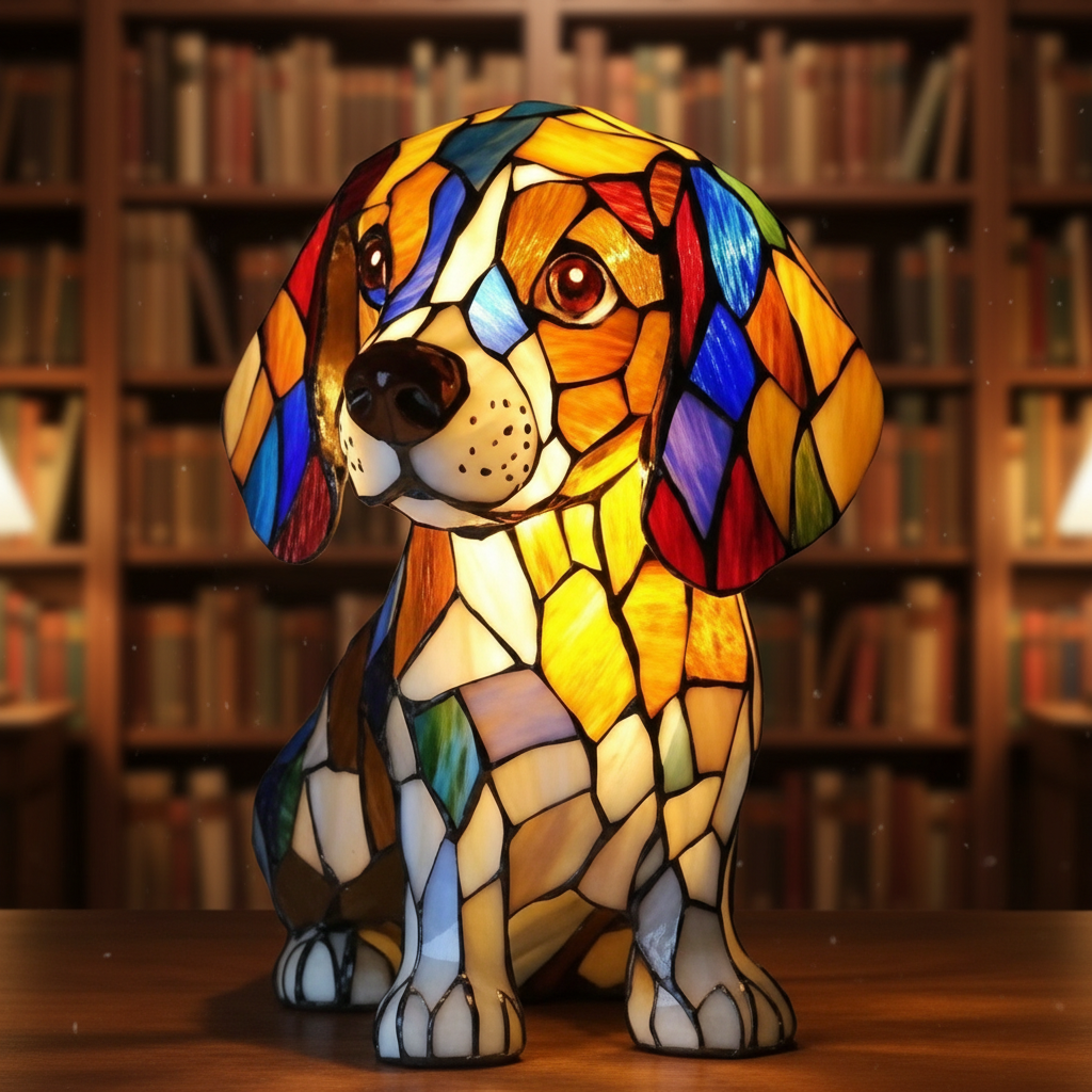 Modern Colorful Dog LED Night Light, Acrylic Plastic Dog Table Lamp, Decorative Night Lamp for Home, Bedroom and Living Room Decor