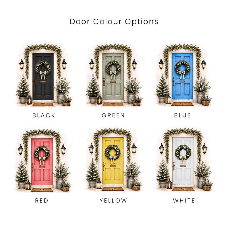Personalised First Christmas in New Home Decoration, Road Name & Door Colour First Home Family Bauble Ornament Keepsake CERAMIC11