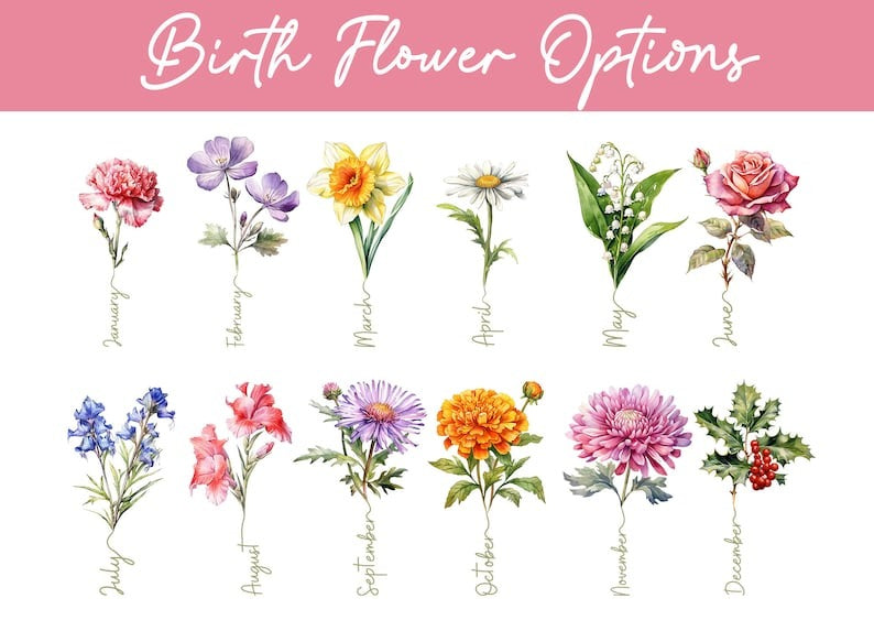 Custom Grandma's Garden Birth Month Flower Book Vase – Personalized Garden Flower Vase, Perfect Mother's Day Gift for Nana with Family Name