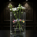 Custom Grandma's Garden Birth Month Flower Book Vase – Personalized Garden Flower Vase, Perfect Mother's Day Gift for Nana with Family Name