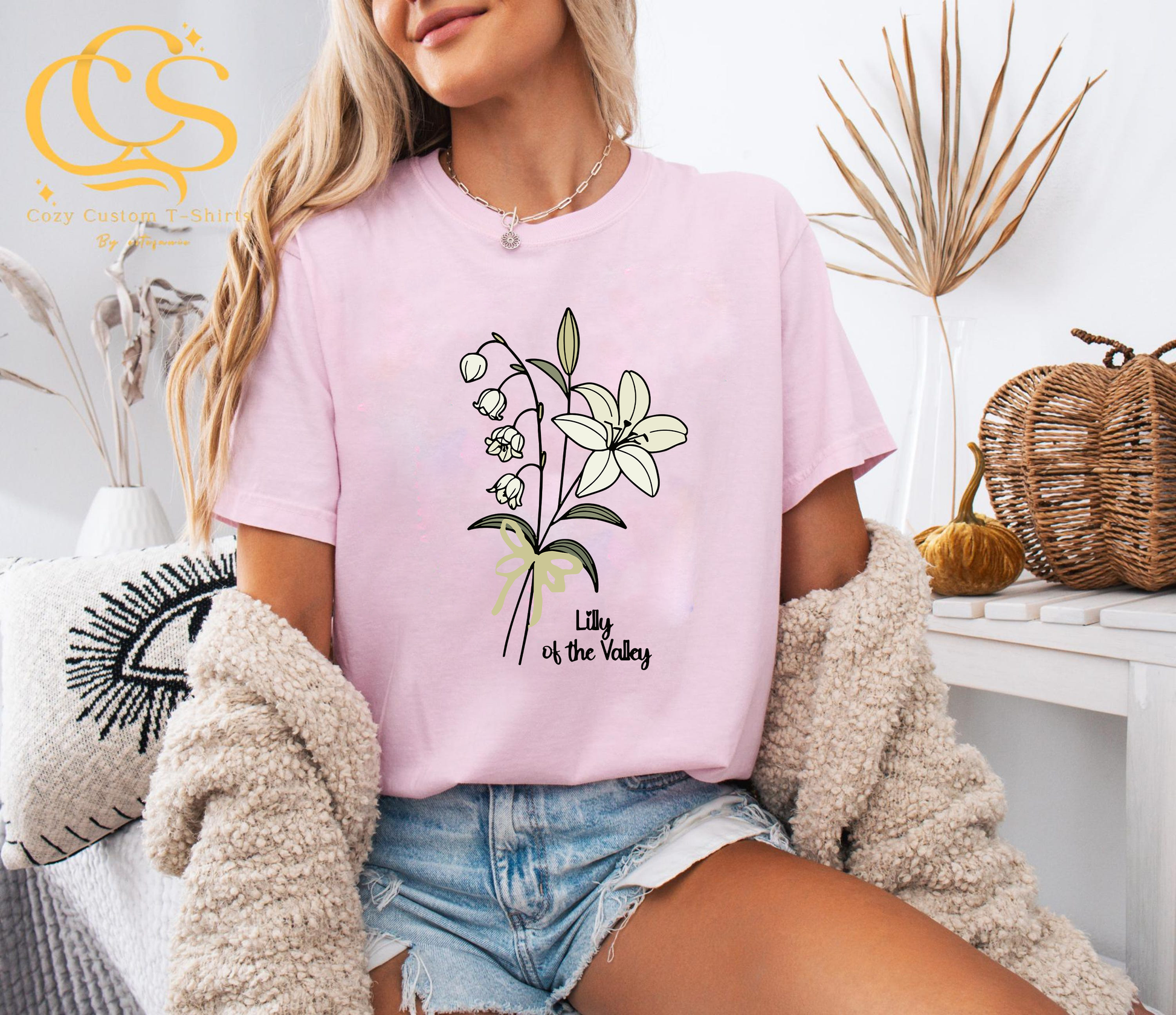 Lily of the Valley Shirt, Minimalist Floral Tee, Botanical Flower T-Shirt, Cottagecore Shirt, Aesthetic Plant Shirt