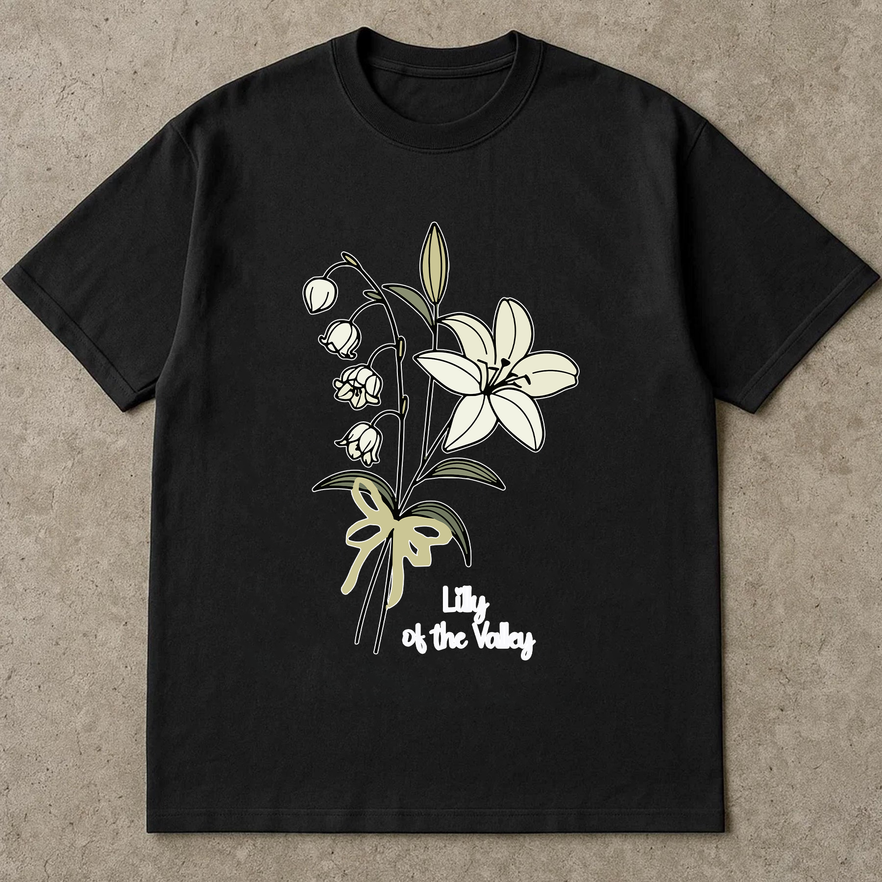 Lily of the Valley Shirt, Minimalist Floral Tee, Botanical Flower T-Shirt, Cottagecore Shirt, Aesthetic Plant Shirt