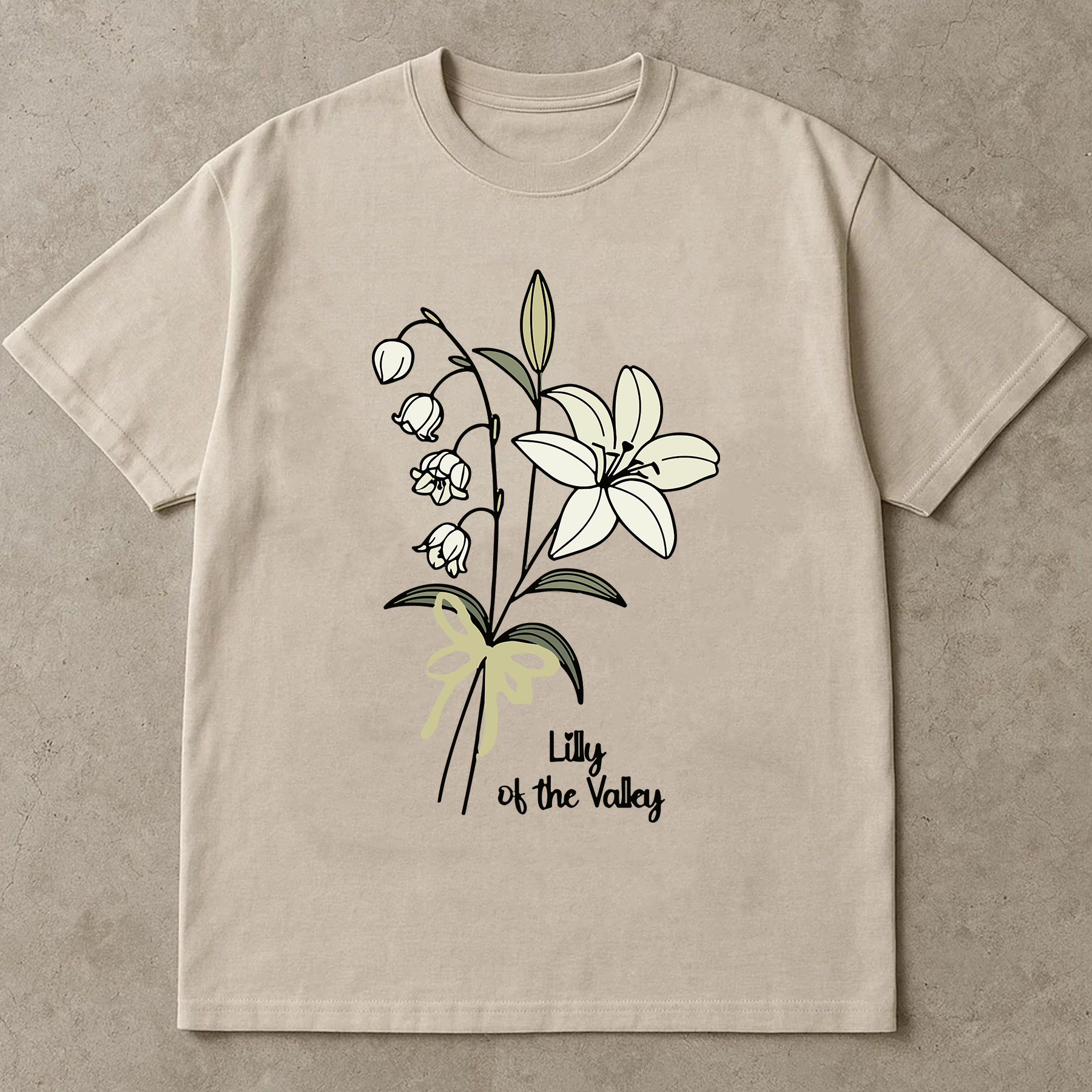 Lily of the Valley Shirt, Minimalist Floral Tee, Botanical Flower T-Shirt, Cottagecore Shirt, Aesthetic Plant Shirt