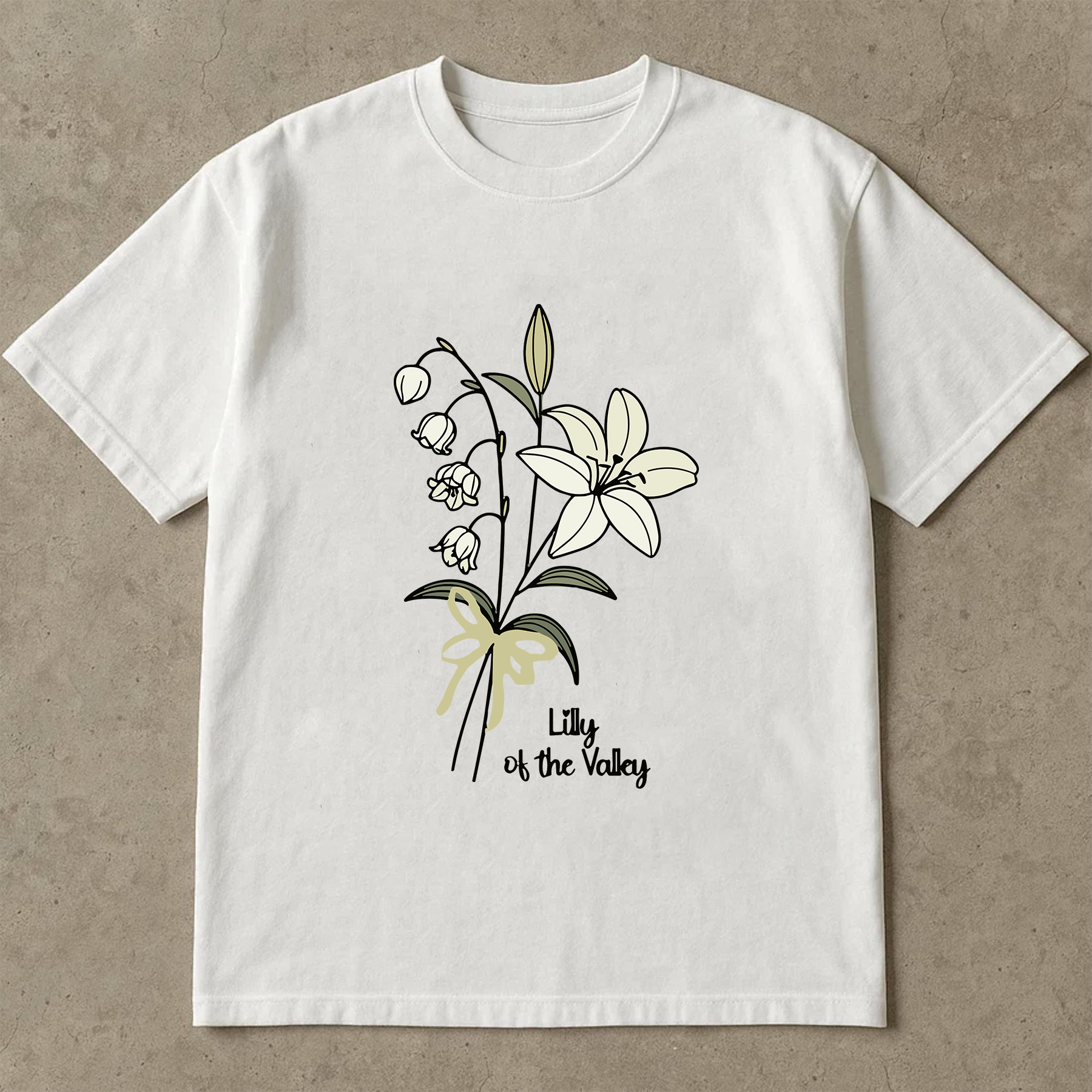 Lily of the Valley Shirt, Minimalist Floral Tee, Botanical Flower T-Shirt, Cottagecore Shirt, Aesthetic Plant Shirt