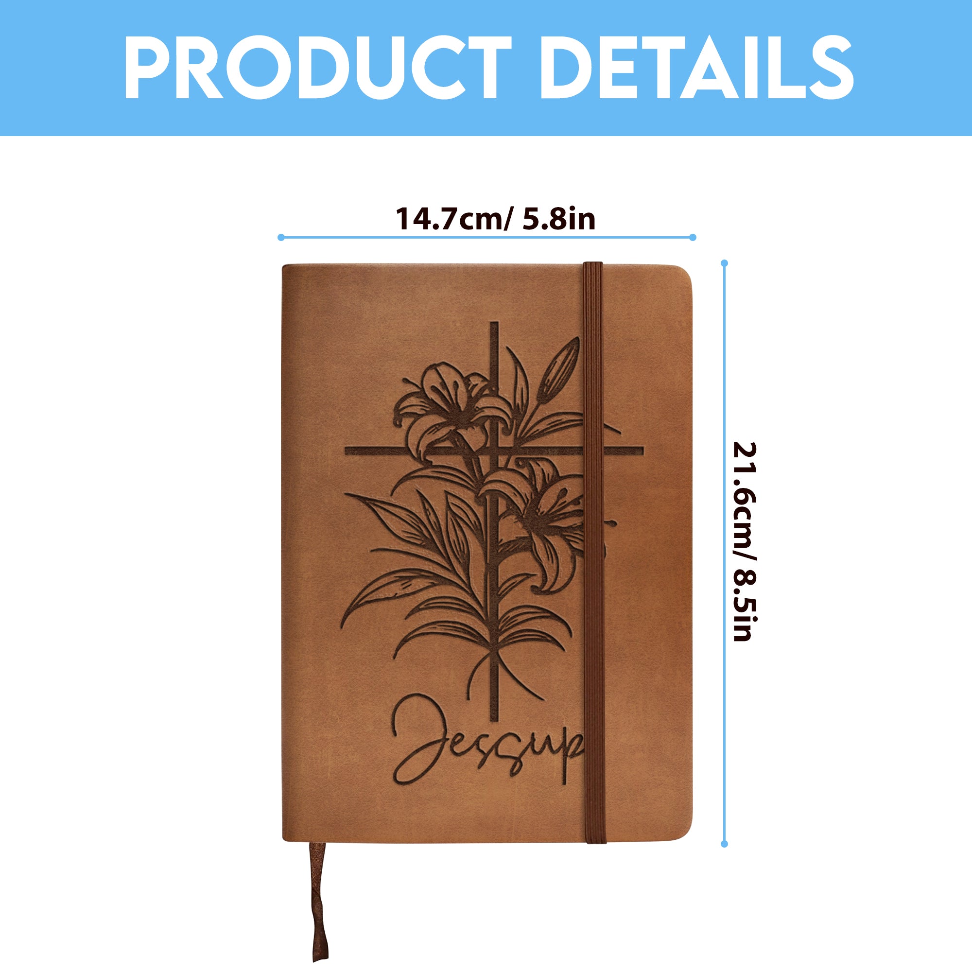 Personalized Flowers With Name Notebook, Custom Floral Journal, Writing Diary, Birthday Gift for Her, Christmas Gift