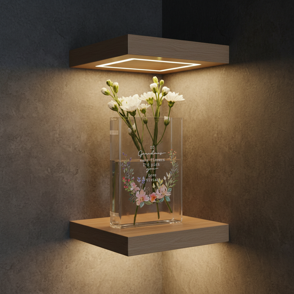 Personalized 'If ... Were Flowers, I’d Pick You' Wildflower Book Vase – Custom Ceramic Vase for Mum, Nana, or Grandma, Gift from Granddaughter