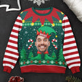 Personalized Elf Christmas Ugly Christmas Sweater, Custom Photo ELF Shirt, Unisex Kid Adult Sweater, Christmas Party Shirt, Holiday Sweatshirts, Xmas Outfit, Christmas Gift UXMAS15