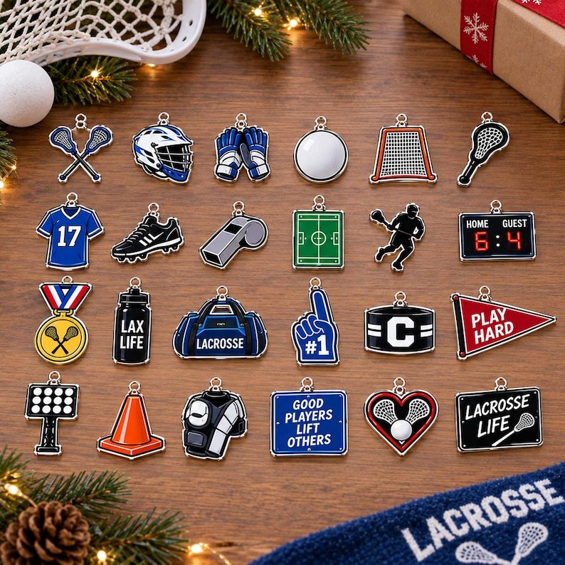 Lacrosse Advent Calendar 2026, Christmas Countdown Calendar, Lacrosse Player Gift, Sports Gift for Boys, Team Gift for Athletes AXMAS15