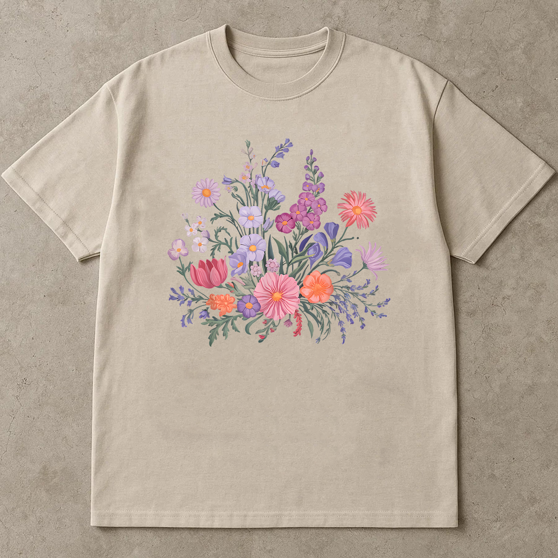 Pastel Flower Shirt, Wildflower Bouquet Tee, Cottagecore Floral Shirt, Spring Botanical T-Shirt, Garden Lover Gift Shirt