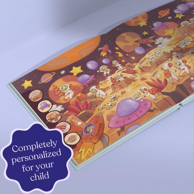 Personalized Search & Find Book, Explore The World Around Book For Kid, Kids Christmas Gift, Custom Kid Book Gift PBOOK15