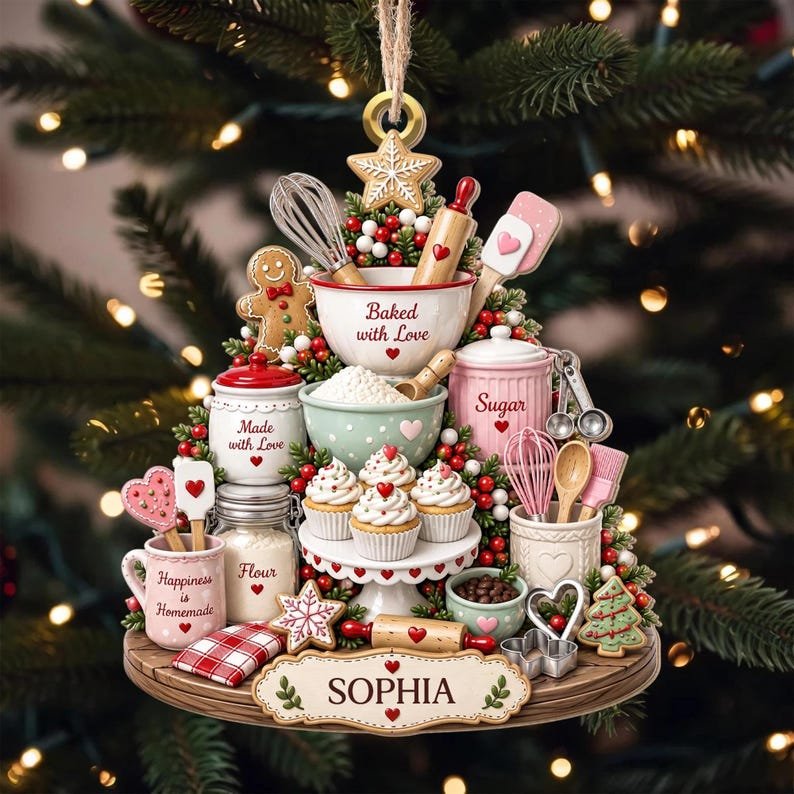 Christmas Baking Mixer Ornament, Custom Name Kitchen Mixer Christmas Keepsake, Baking Gift For Bakers, Gift For Baking Lovers, Gift For Her ACRYLICOR16