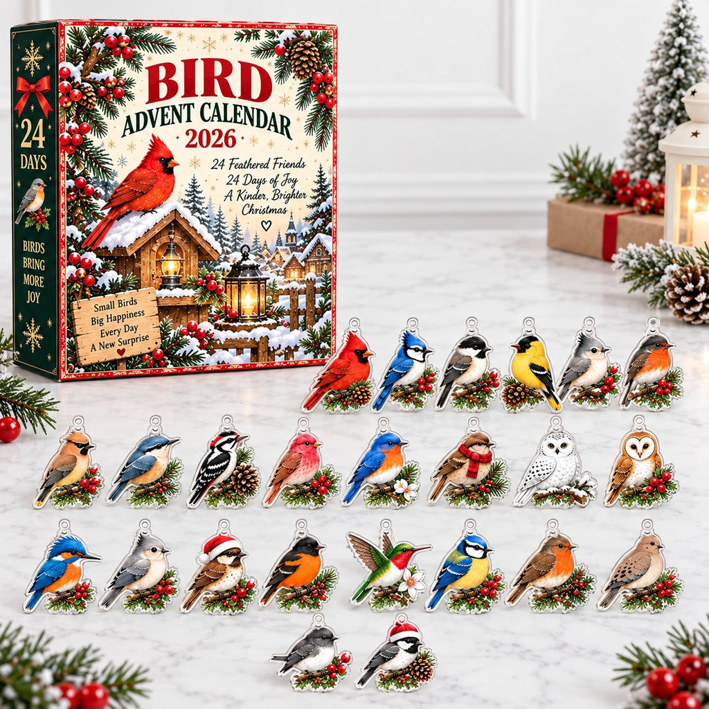Bird Advent Calendar 2026, Christmas Countdown Calendar, Bird Lover Gift, Nature Gift, Bird Watching Christmas Gift AXMAS17