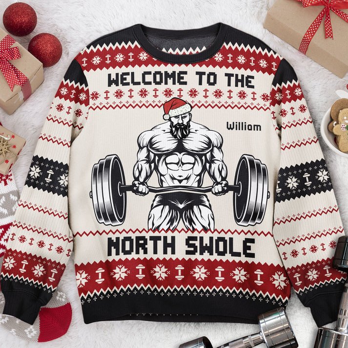 Personalized Name Fitness Gymer Ugly Christmas Sweater, Custom Fitness Gymer Shirt, Unisex Kid Adult Sweater, Christmas Party Shirt, Holiday Sweatshirts, Xmas Outfit, Christmas Gift UXMAS18