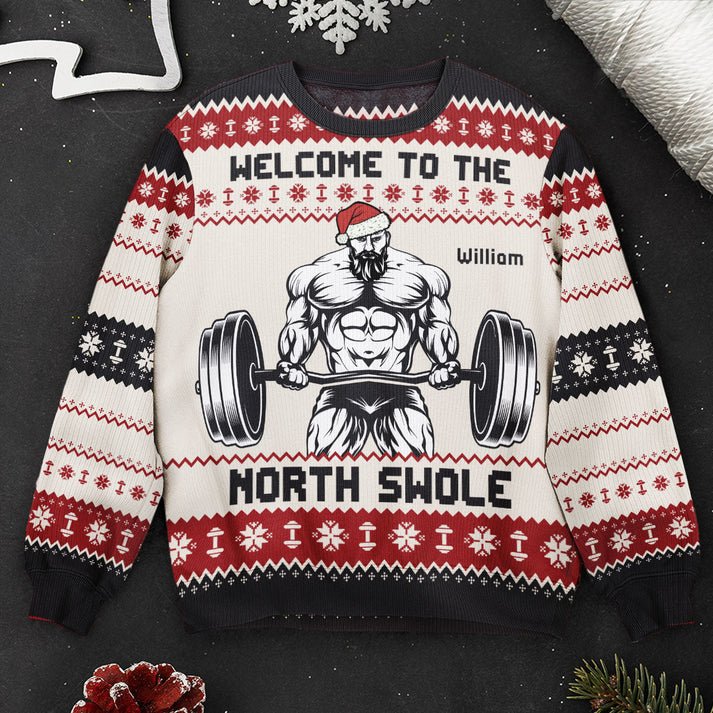 Personalized Name Fitness Gymer Ugly Christmas Sweater, Custom Fitness Gymer Shirt, Unisex Kid Adult Sweater, Christmas Party Shirt, Holiday Sweatshirts, Xmas Outfit, Christmas Gift UXMAS18