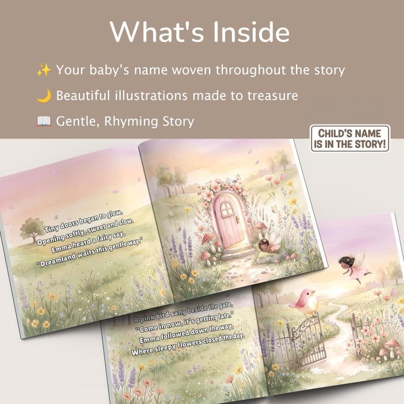 Personalized Fairy Bedtime Book, Custom Fairytale Storybook With Name For Toddlers, Bedtime Keepsake, Christmas Book Gift PBOOK18