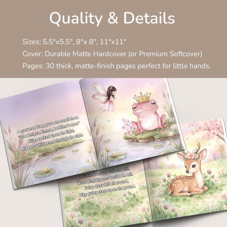 Personalized Fairy Bedtime Book, Custom Fairytale Storybook With Name For Toddlers, Bedtime Keepsake, Christmas Book Gift PBOOK18