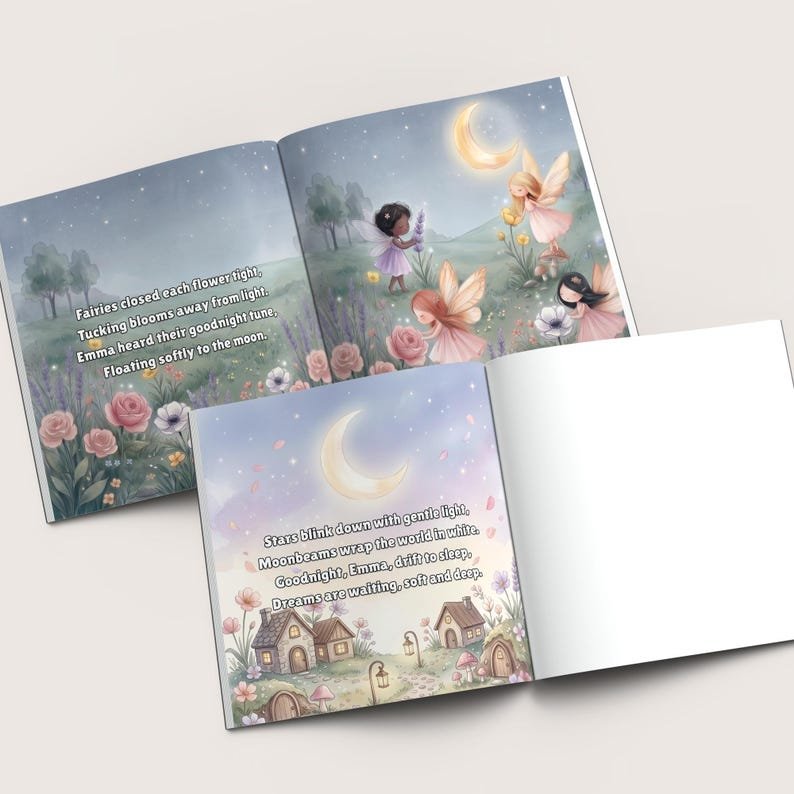 Personalized Fairy Bedtime Book, Custom Fairytale Storybook With Name For Toddlers, Bedtime Keepsake, Christmas Book Gift PBOOK18