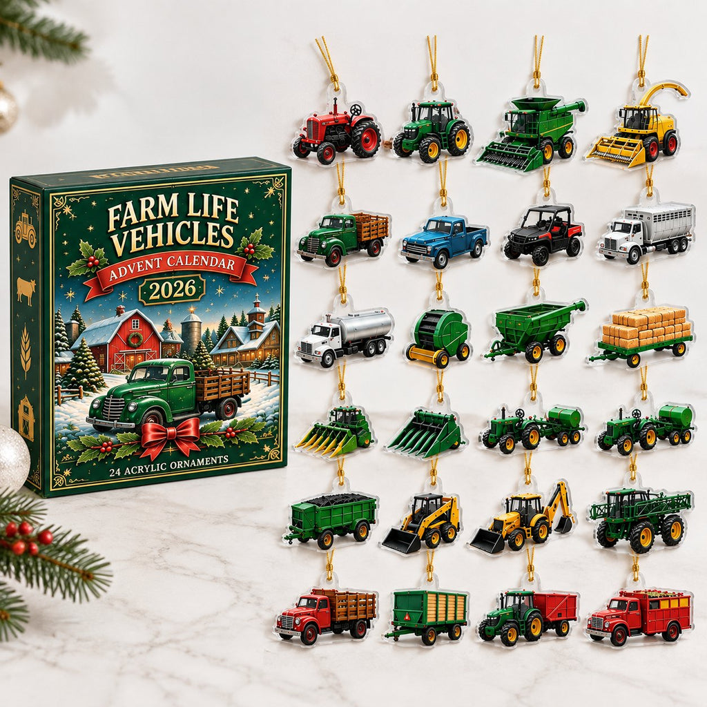 Farm Vehicle Advent Calendar 2026, Tractor Christmas Countdown Calendar, Farmer Gift, Farm Lover Gift, Kids Christmas Gift AXMAS19