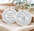 Baby's First Christmas Ornament, Baby Boy Girl Birth Stats Ornament, Personalized Name 1st Xmas Newborn Keepsake, Custom New Parent 2026 CERAMIC01