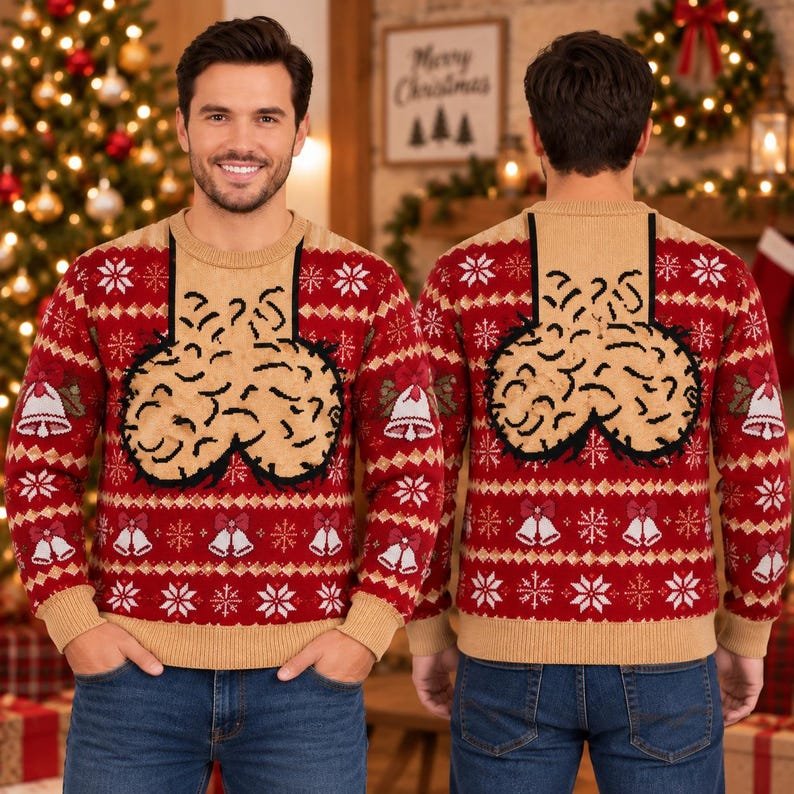 Funny Ugly Christmas Sweater, Weird Christmas Party Shirt, Holiday Sweatshirts, Novelty Xmas Outfit, Christmas Gift UXMAS01