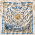 Argentina Football Silk Bandana, Argentina Soccer Cup Satin Scarf, Argentina Soccer Sun Bandana. SSPETAL11