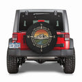 Mountain Compass Spare Tire Cover, Adventure Jeep Tire Cover, PVC Leather Tire Cover, Outdoor Travel Vehicle Accessory Gift. TCPETAL21