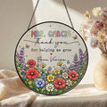 Thank You Gift For Teacher, Custom Teacher Stained Glass Suncatcher, Teacher Appreciation Gift, Thank You Teacher Gift, First day of school Gift. SUNPETAL09