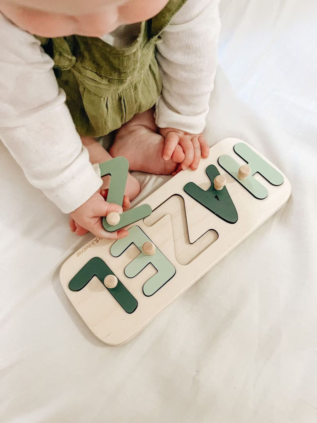 New Baby Gift Wood Name Puzzle for Toddler Montessori Puzzle, First Birthday Gift for Boy, Girl, Wooden Toys, Custom Gift for Kids. NPPETAL4