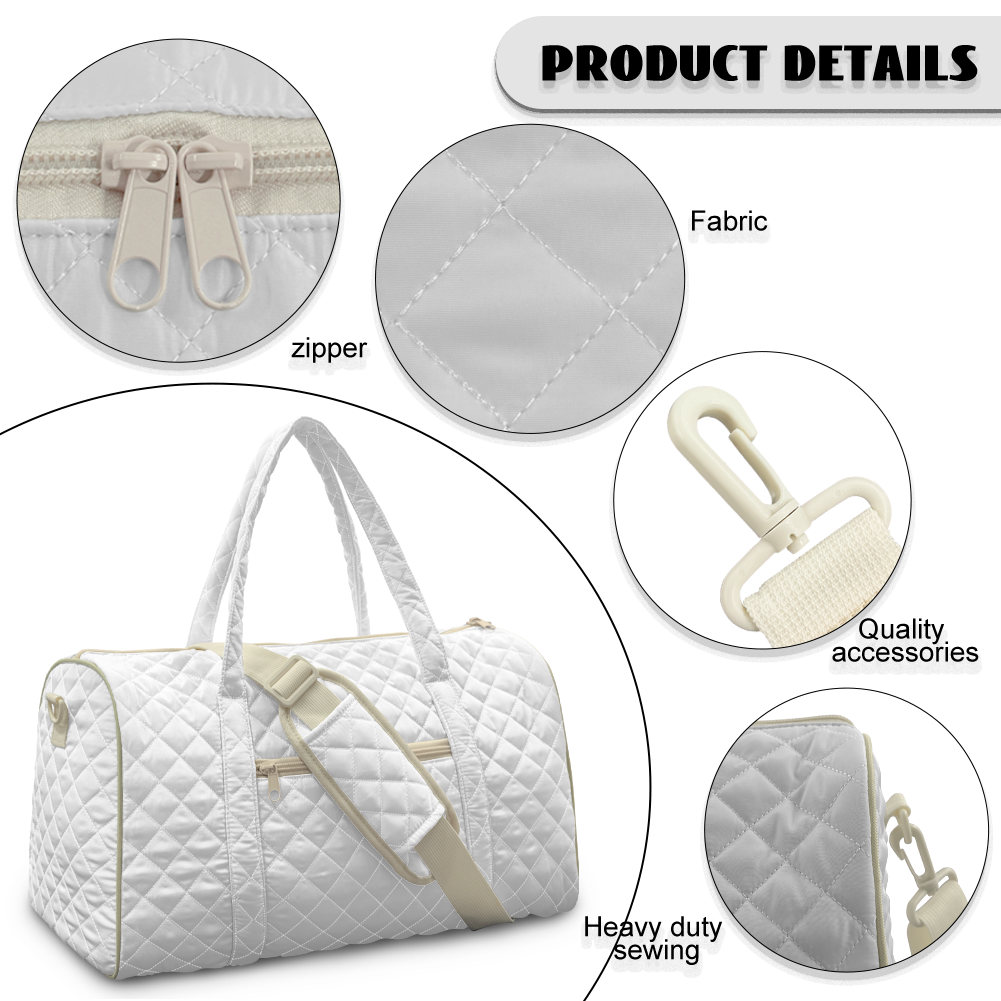 Personalized Vintage Hippie Bus Quilted Look Duffle Bag, Retro Weekend Travel Bag, Large Capacity Overnight Tote. DBPETAL06