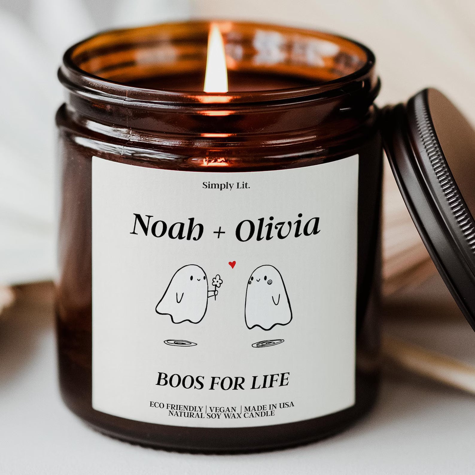 Boos for Life You're My Boo Basket Stuffers Halloween Gift Best Friend Gifts Fall Candle Personalized Candles Home Decor for Her. SCPETAL3