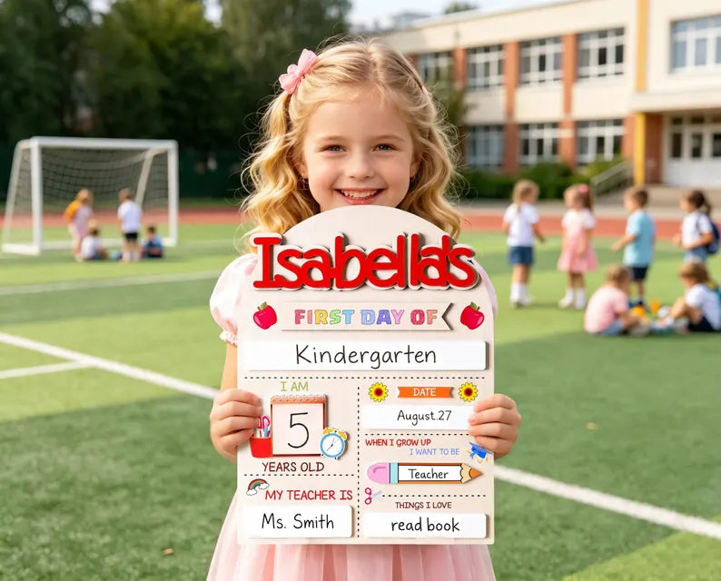 Custom First Day of School Sign,Back to School Sign,Preschool,Kindergarten 1st Day of School Sign,Last Day of School Sign,School Board. SBPETAL01