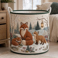 Quilted Fox Laundry Basket, Winter Forest Nursery Storage Hamper	LBPETAL196
