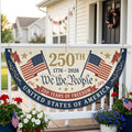 USA 250th Birthday Bunting Flag We The People Patriotic Porch Decor Independence Day Fan Banner America 1776 2026. BPETAL02