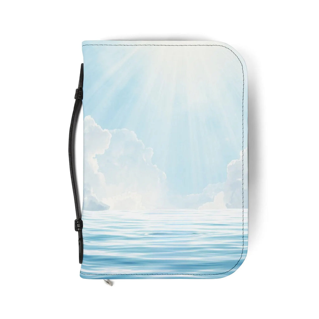 Heavenly Light Clouds Over Water Bible Cover | Scripture Organizer. BCPETAL1