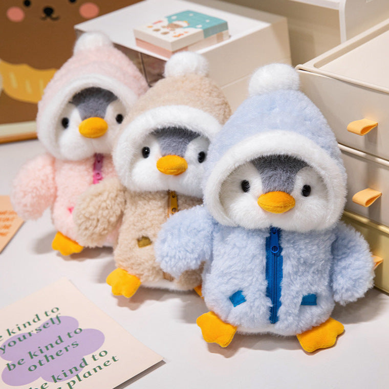 Cross-Border Costume Penguin Doll, Hooded Penguin Plush Toy, Comfort Doll, Polar Animal Figurine, Birthday Gift. CPFPETAL5