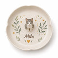 Personalized Cat Ring Dish, Custom Name Ceramic Jewelry Tray, Kitten Trinket Dish, Cat Lover Gift, Pet Memorial Keepsake. CPPETAL07